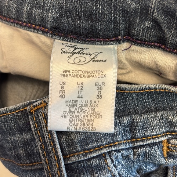 Not Your Daughter’s Jeans jeans straight leg bottom/zip 5 pockets high rise Sz 8 - Picture 8 of 9